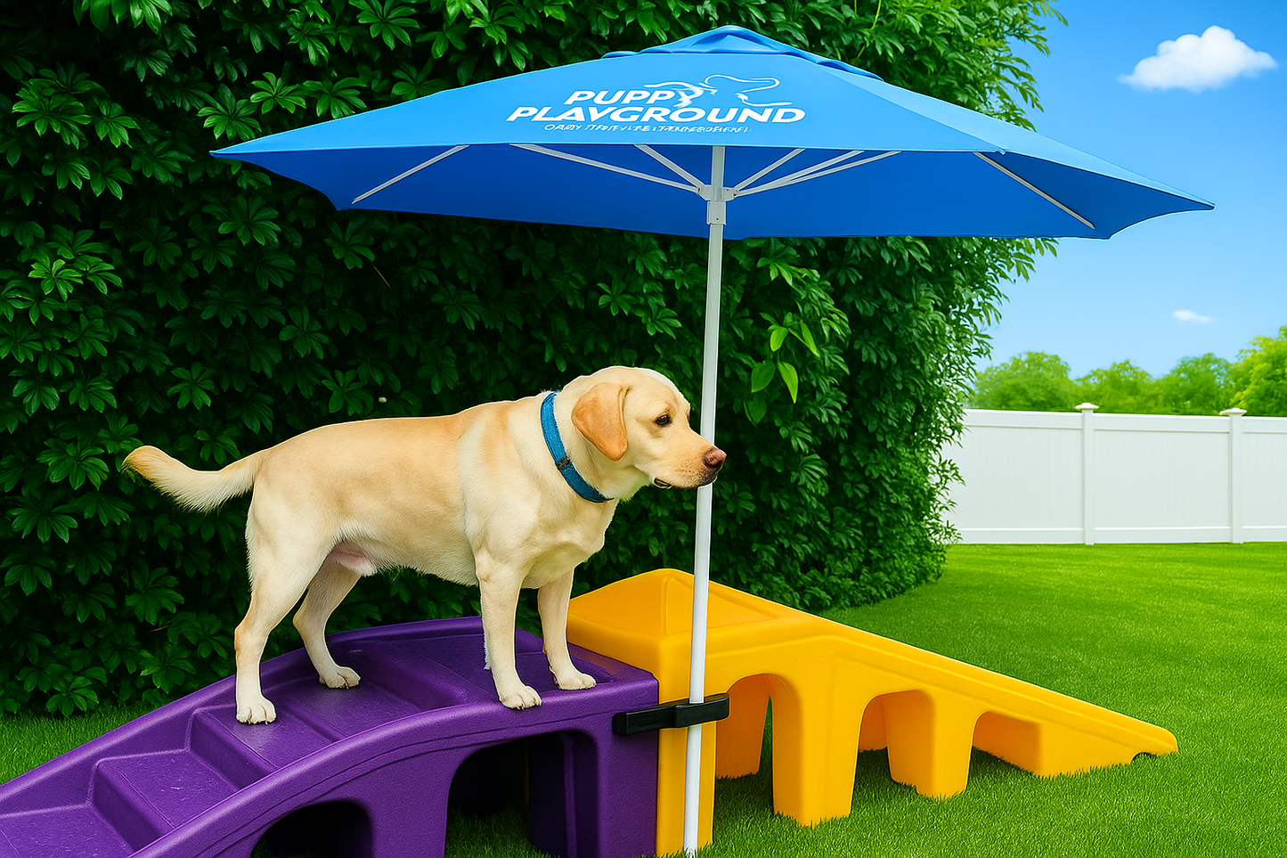 Shade Receiver for Dog Playground Equipment