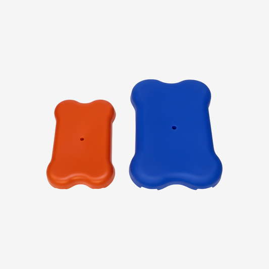 Large indestructible dog bone bed for kennels and daycares
